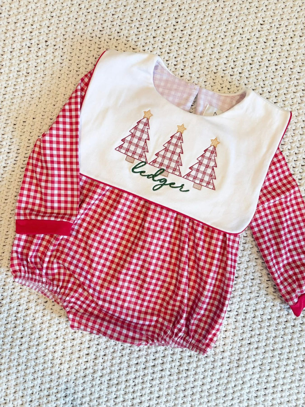 Christmas Preorder | Girls and Boy Knit Gingham Bubble