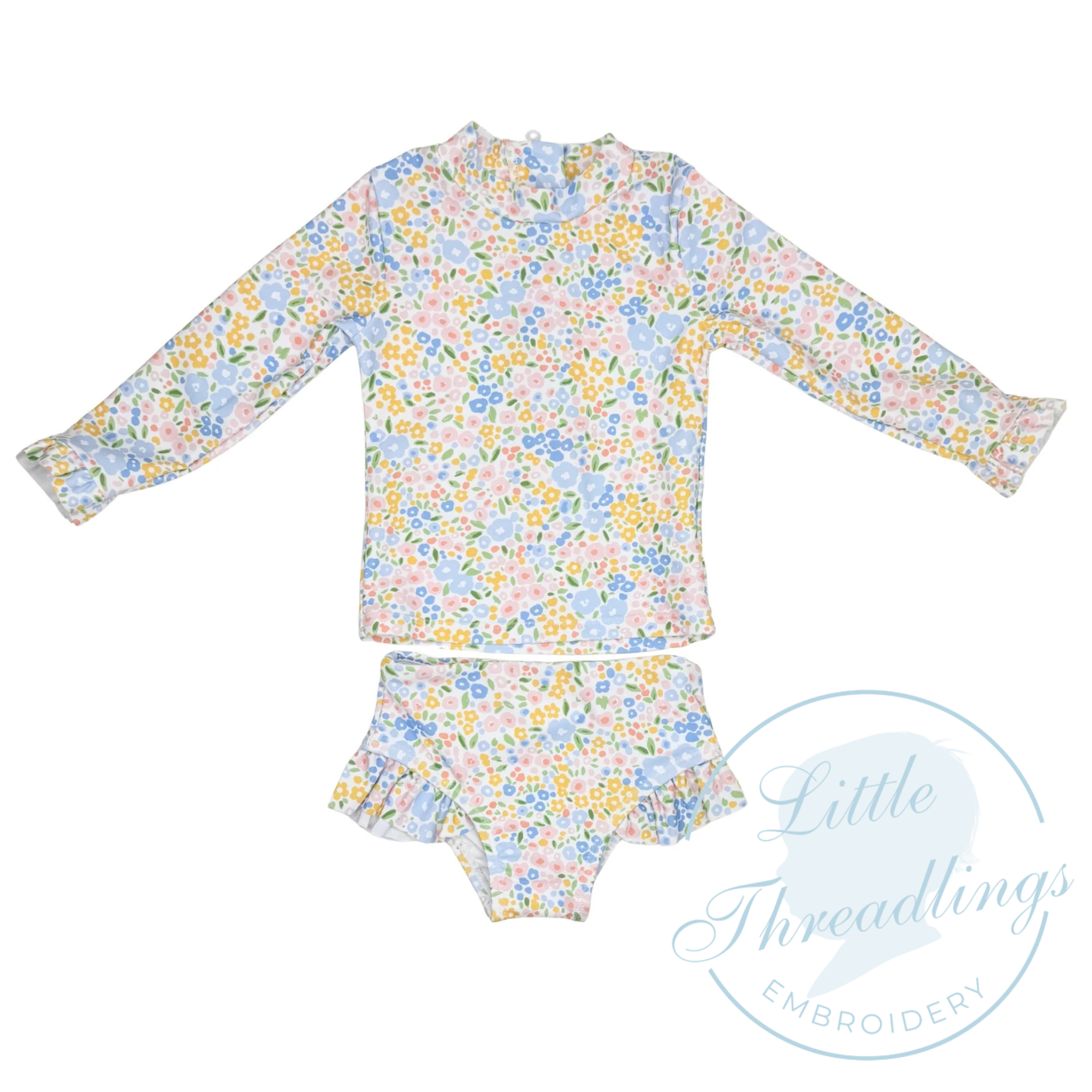 Girls Summer: Long Sleeve Two Piece Swim Suits