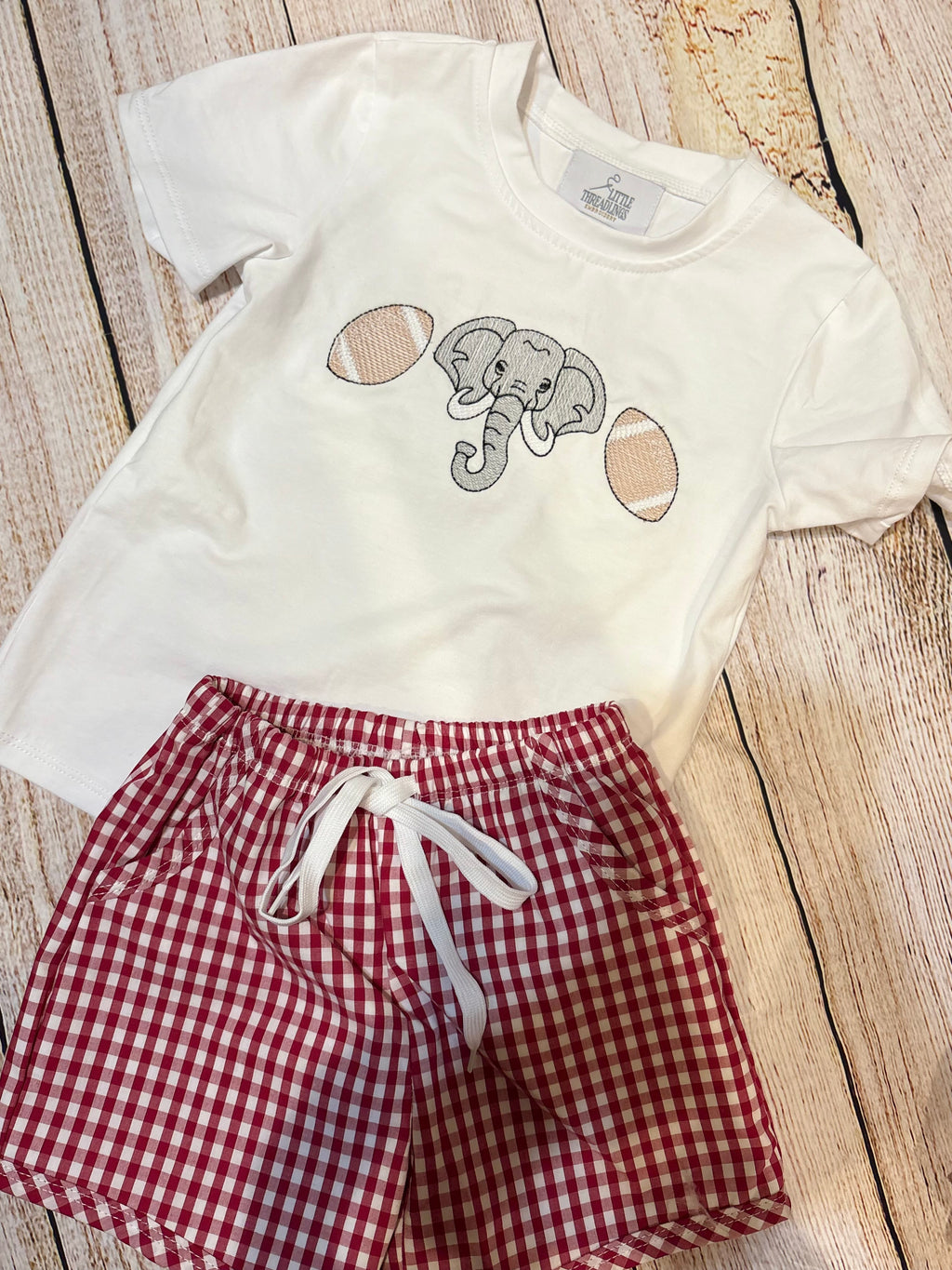 Boys Crimson Short Set