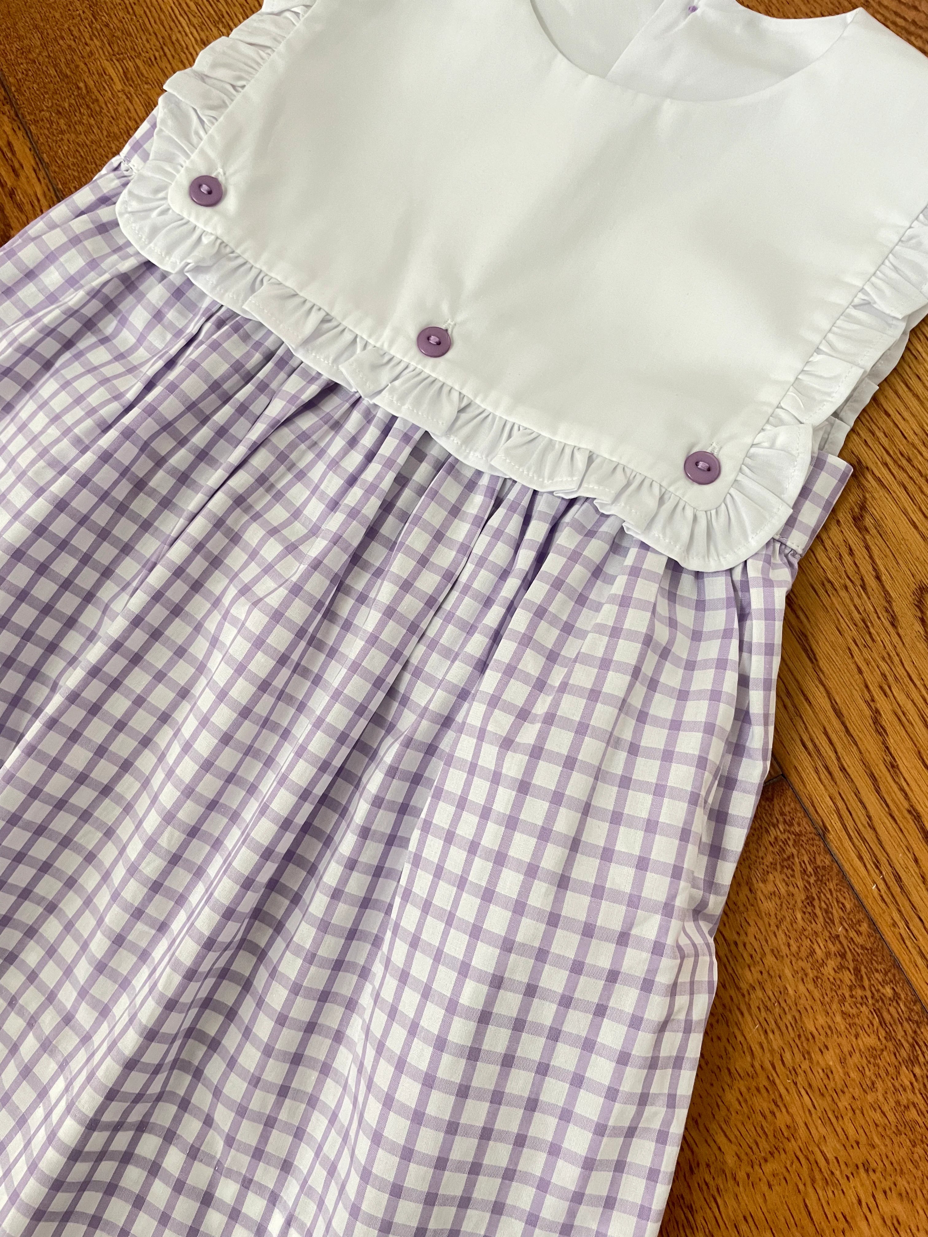Girls Summer: Blaire Bubble and Dress in Purple Windowpane