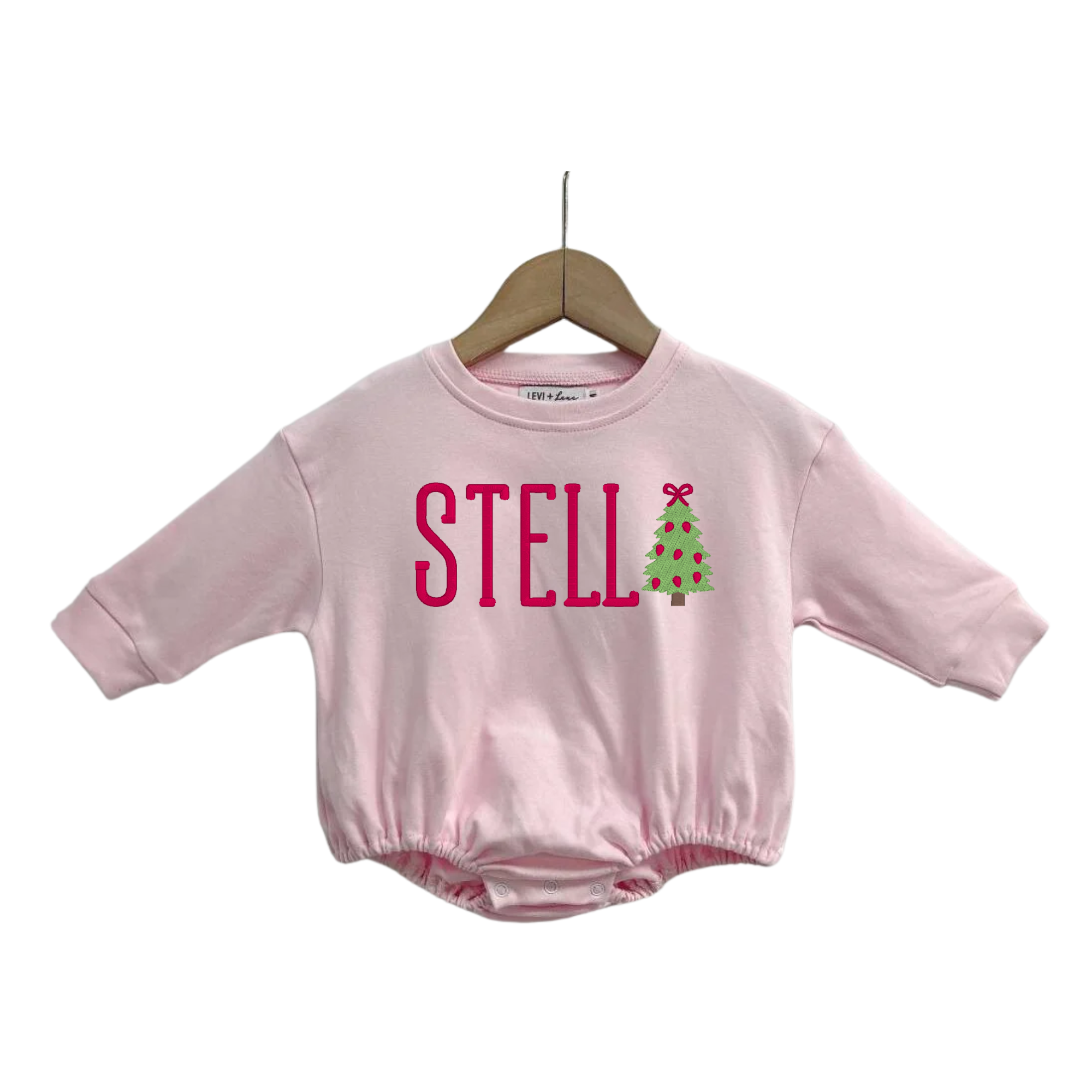 Stella Pink Long Sleeve Christmas Bubble (NB)
