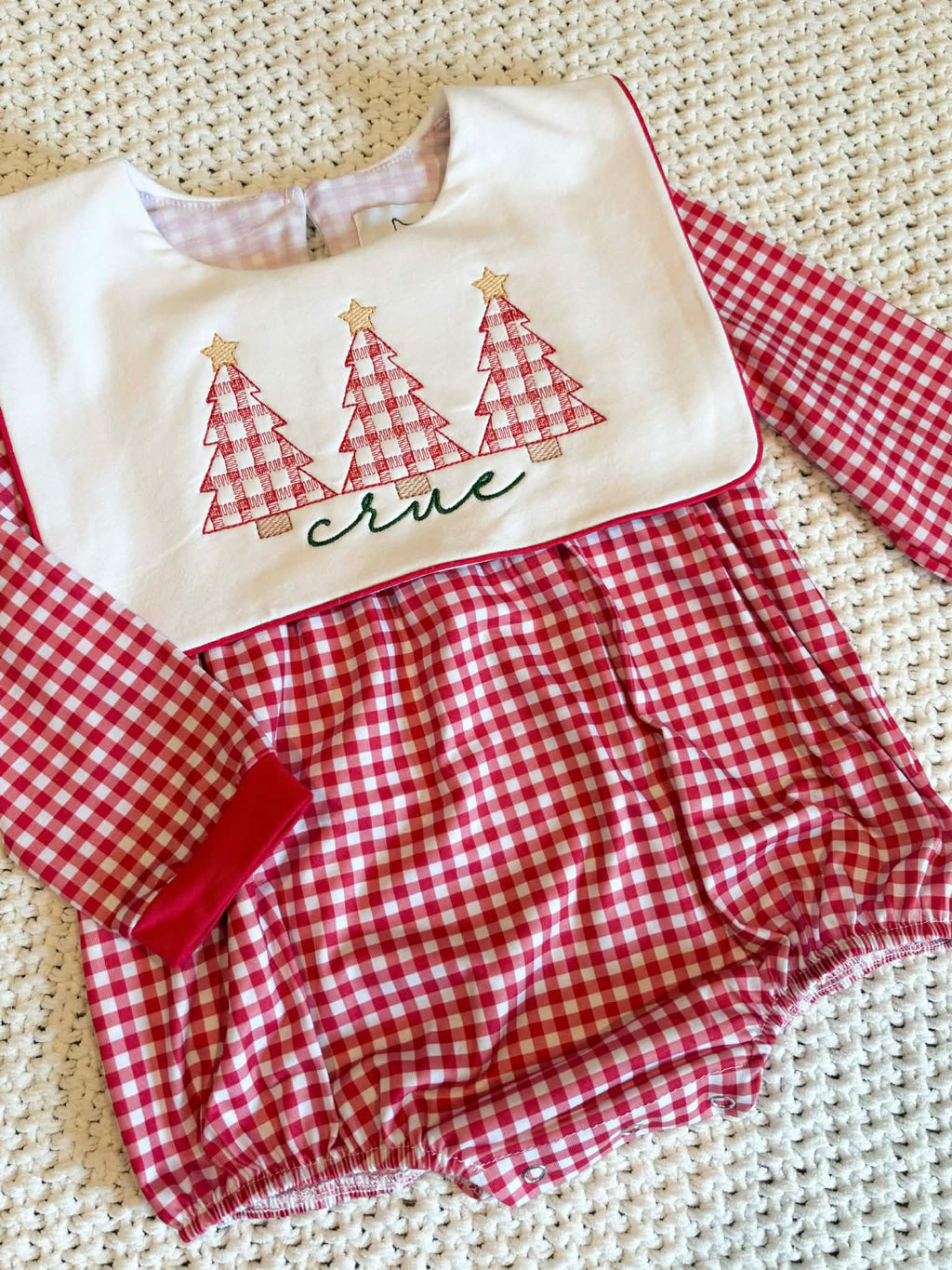 Christmas Preorder | Girls and Boy Knit Gingham Bubble