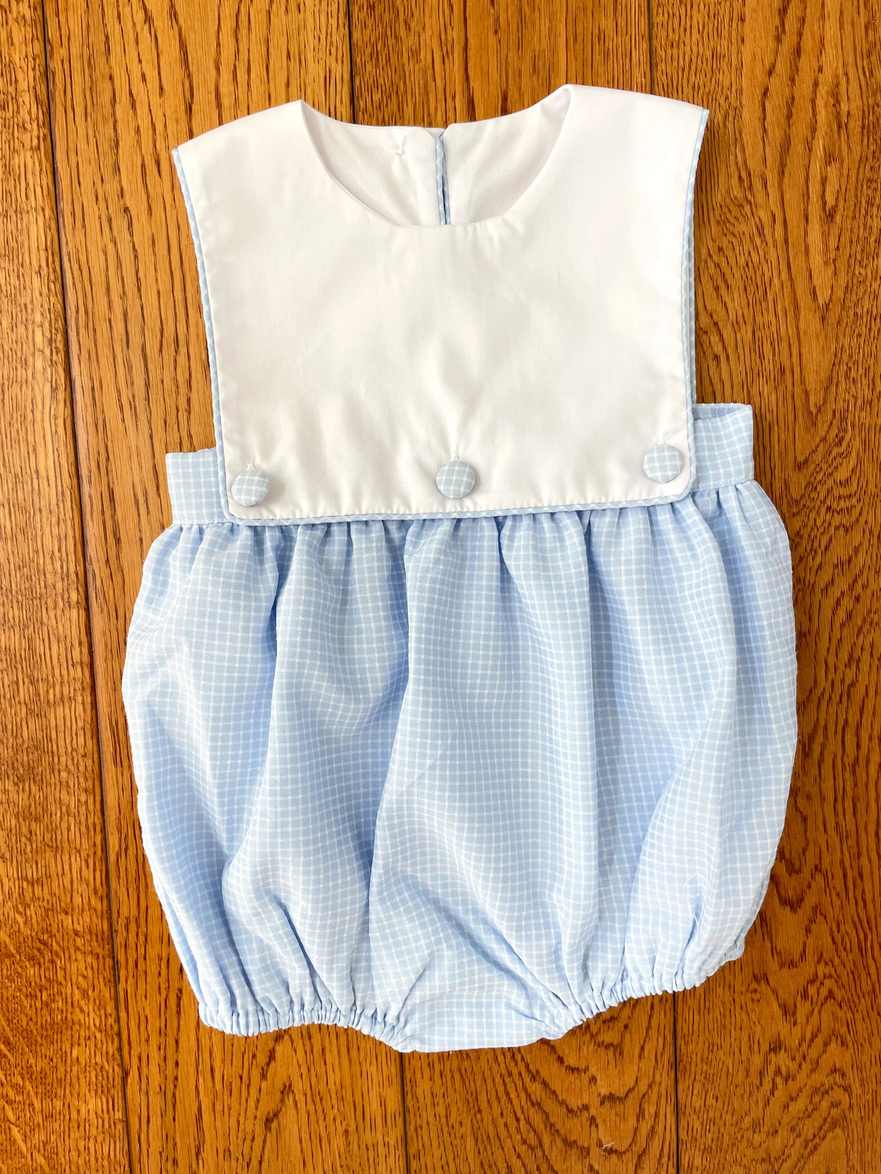 Boys Summer: Baylor Blue Check Bubble