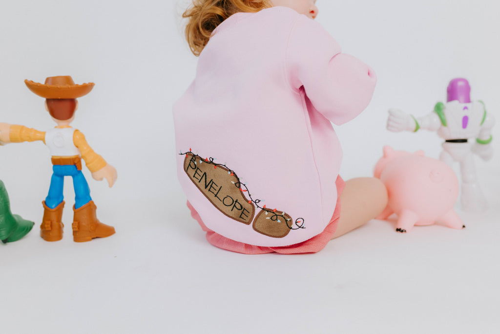 Cowboy & Cowgirl Christmas:Girls Puff Sleeve Sweatshirts