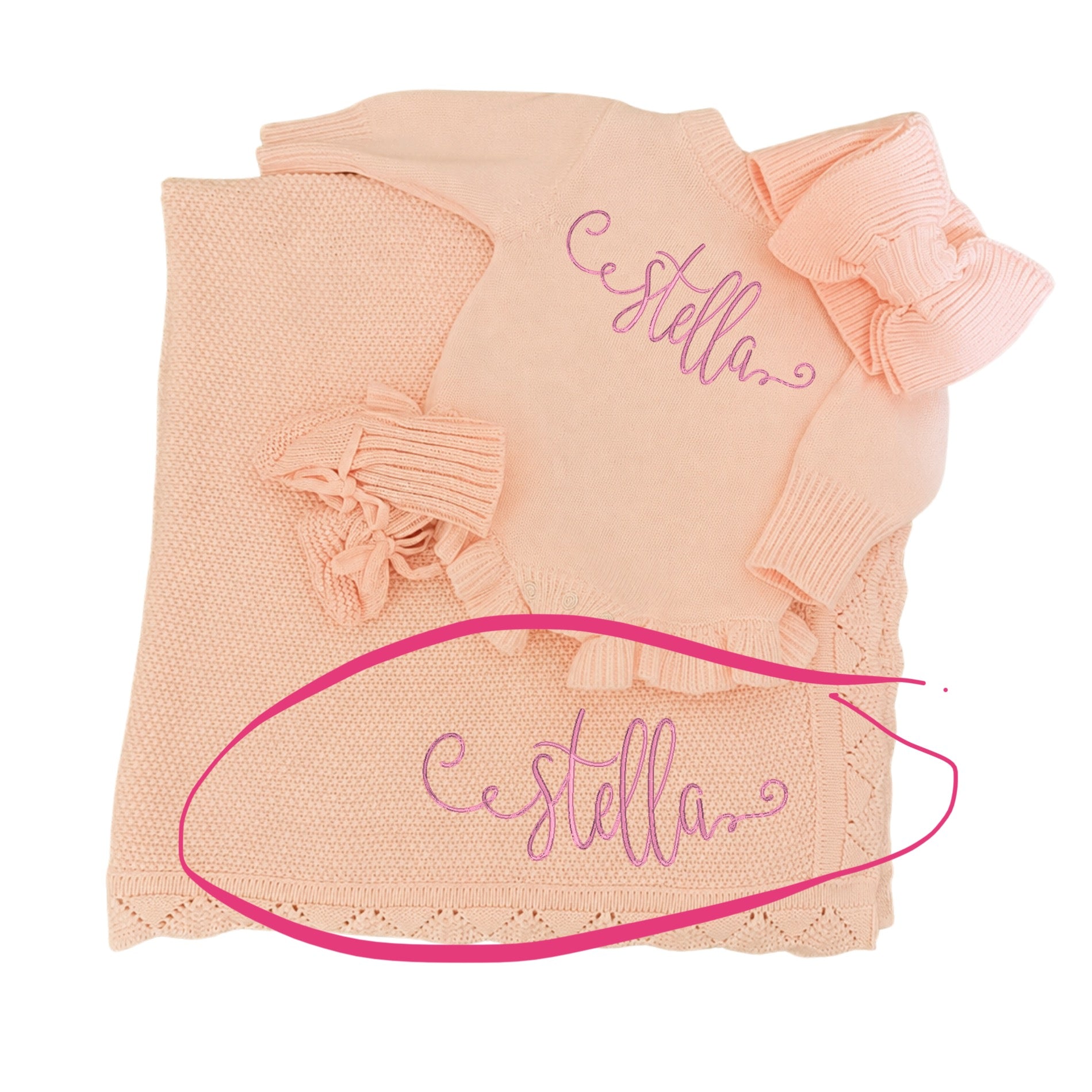 Stella Pink Knit Blanket