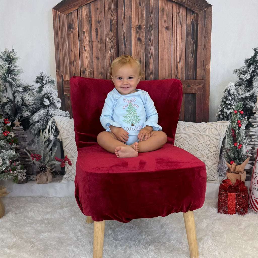 Cowboy & Cowgirl Christmas: Girls Ruffle Long Sleeve Bubble