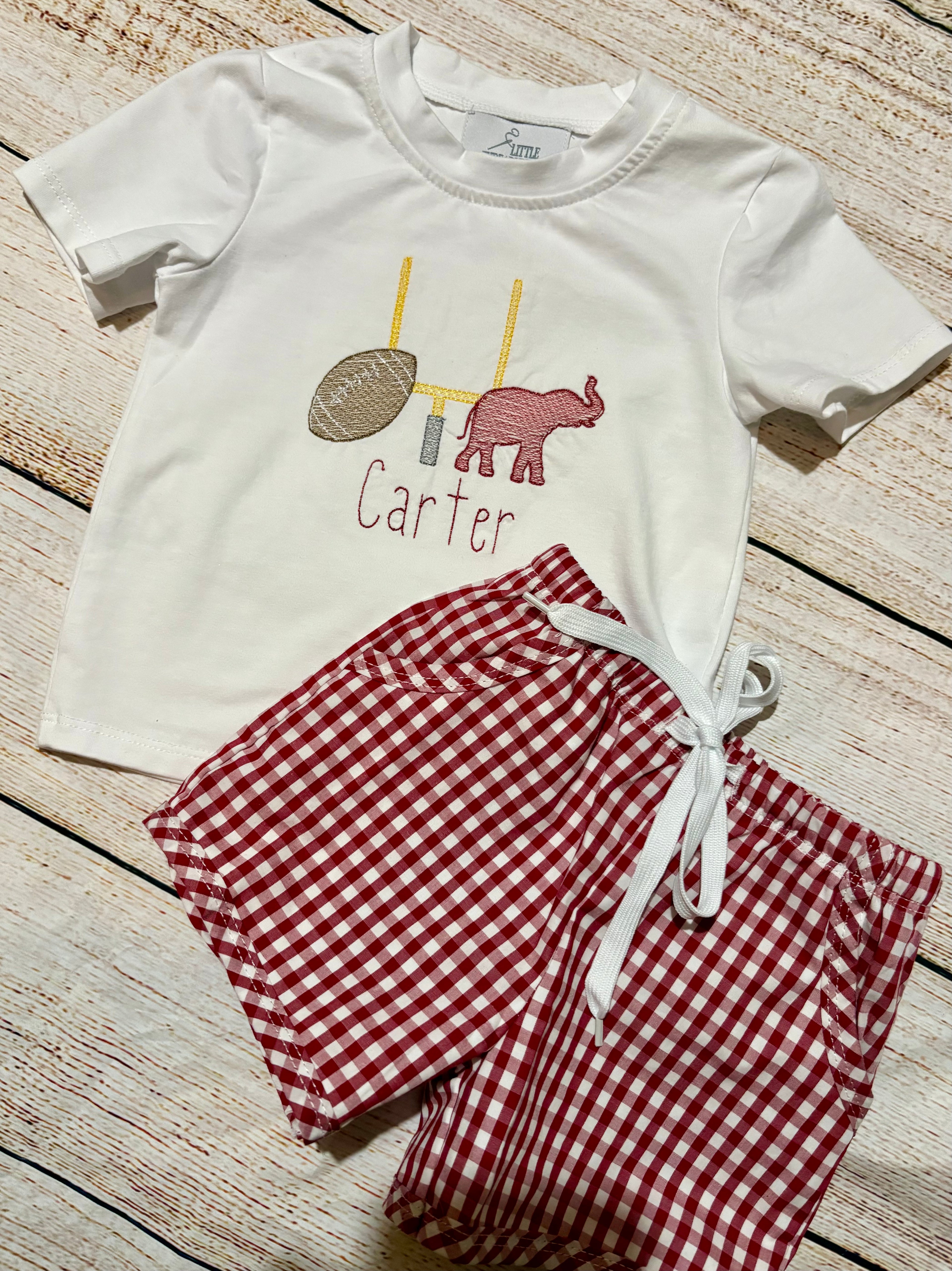 Boys Crimson Short Set