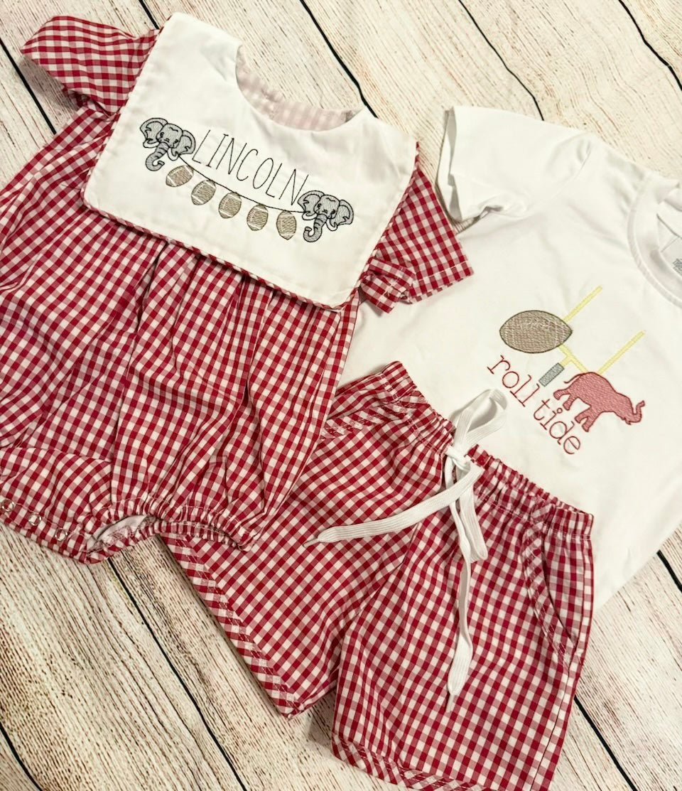 Boys Crimson Short Set