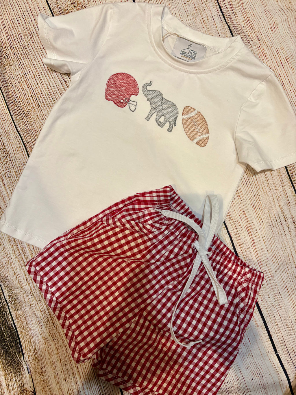 Boys Crimson Short Set