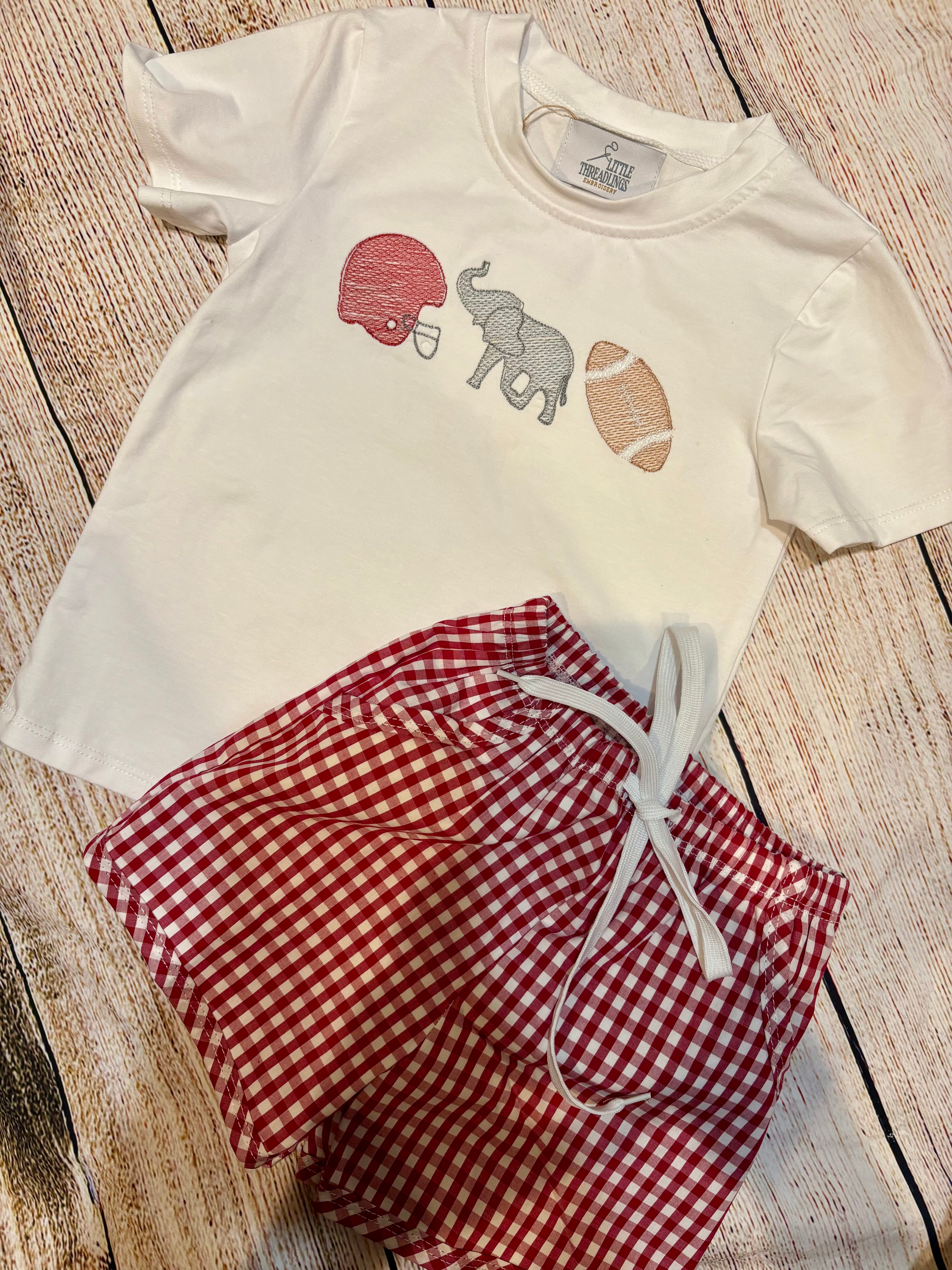 Boys Crimson Short Set