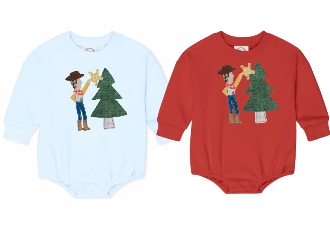 Cowboy & Cowgirl Christmas:Unisex Sweatshirt Bubble
