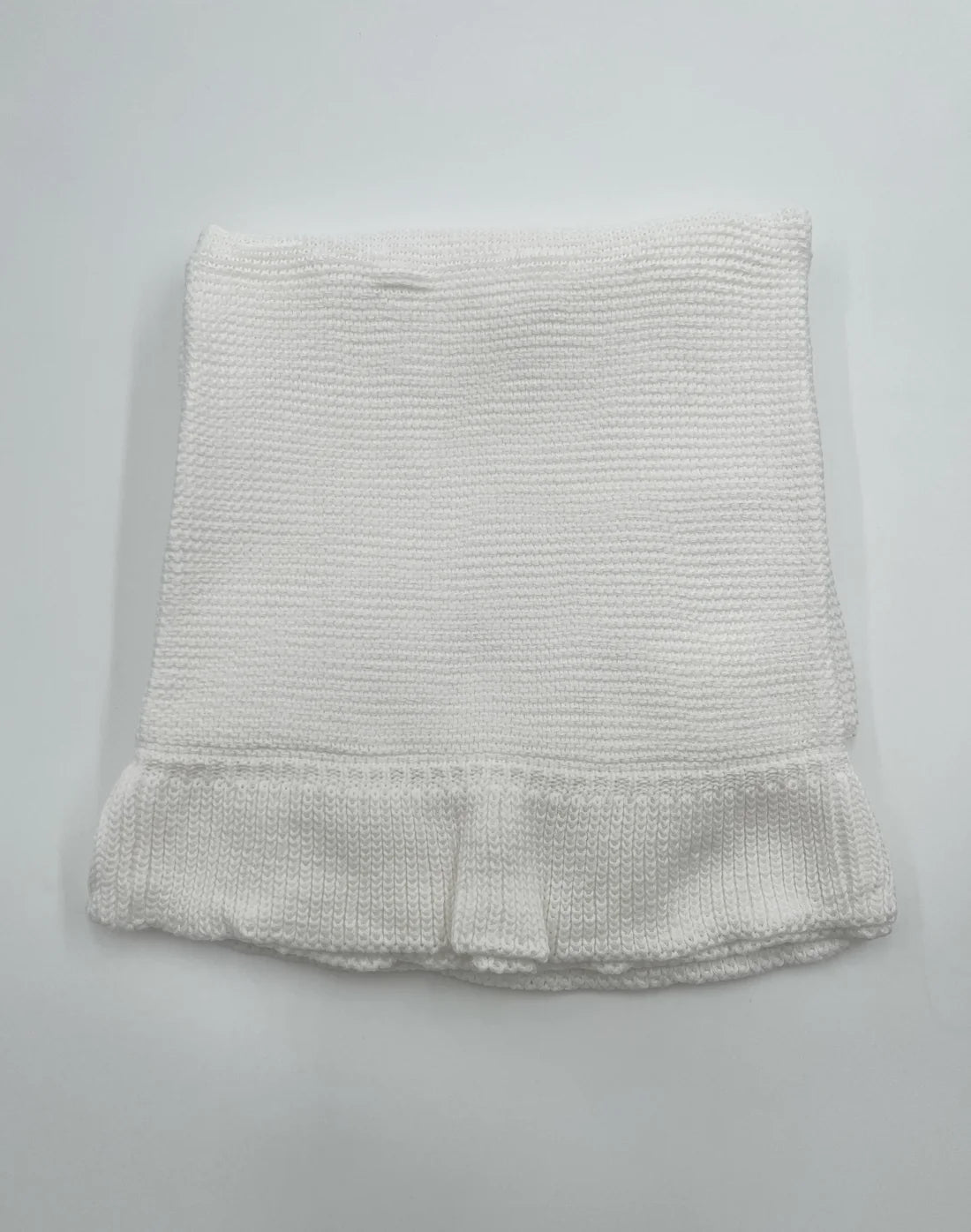 Ruffle Edge Knitted Blanket