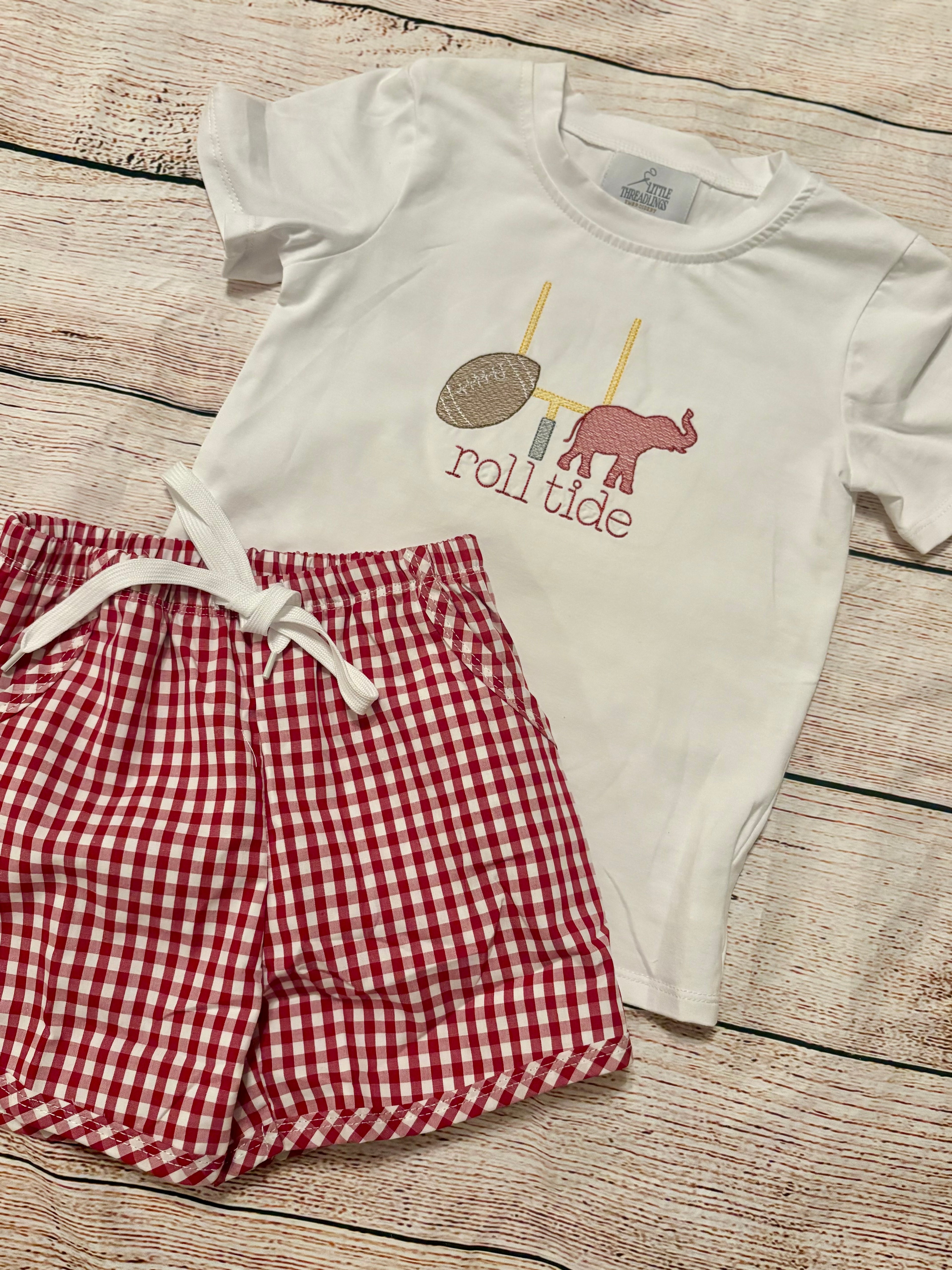 Boys Crimson Short Set