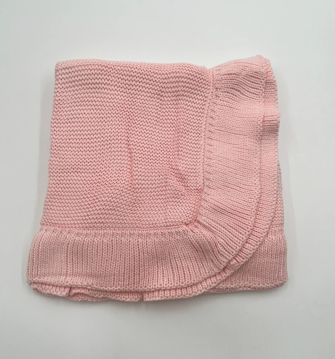 Ruffle Edge Knitted Blanket
