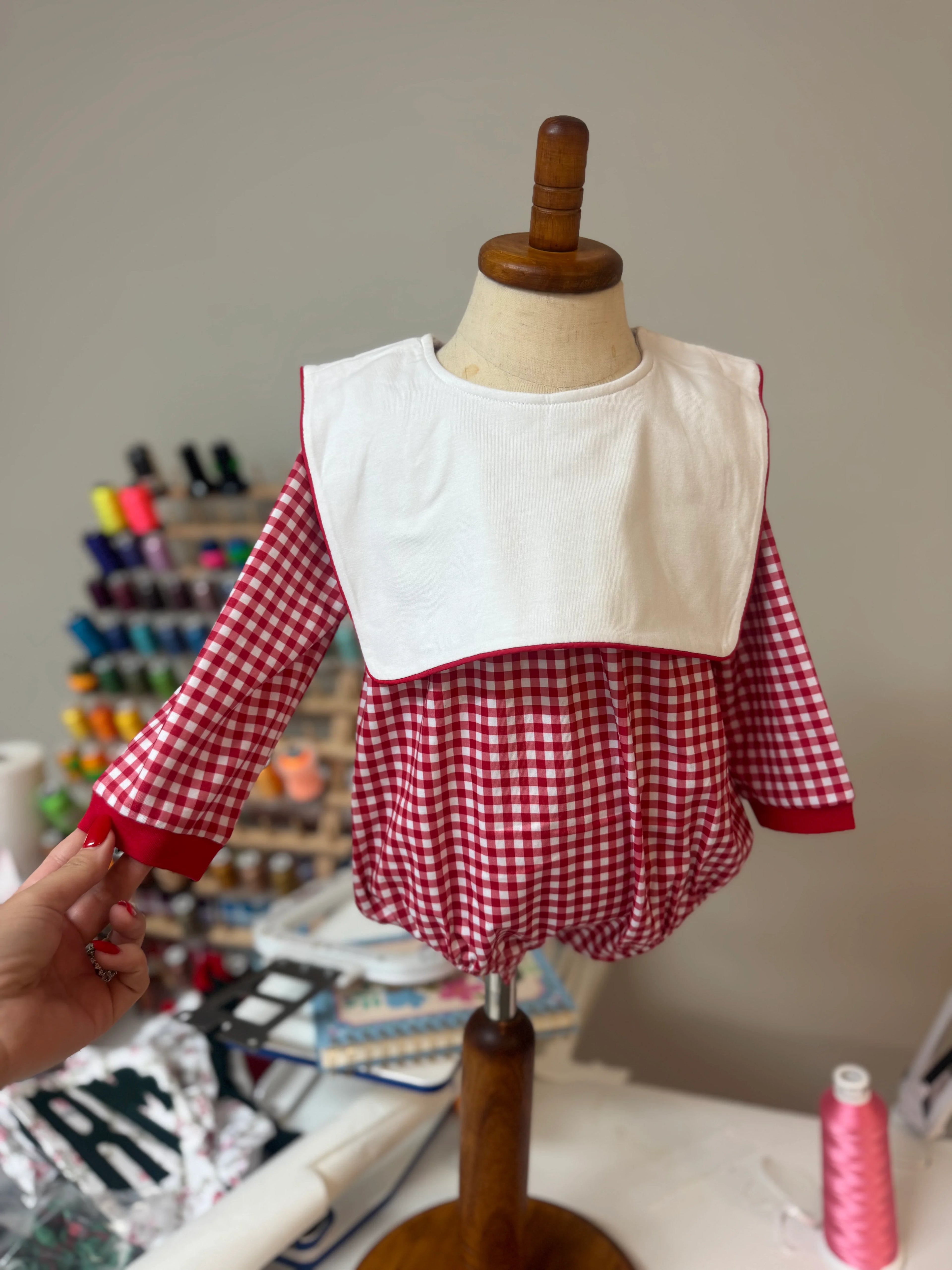 Christmas Preorder | Girls and Boy Knit Gingham Bubble