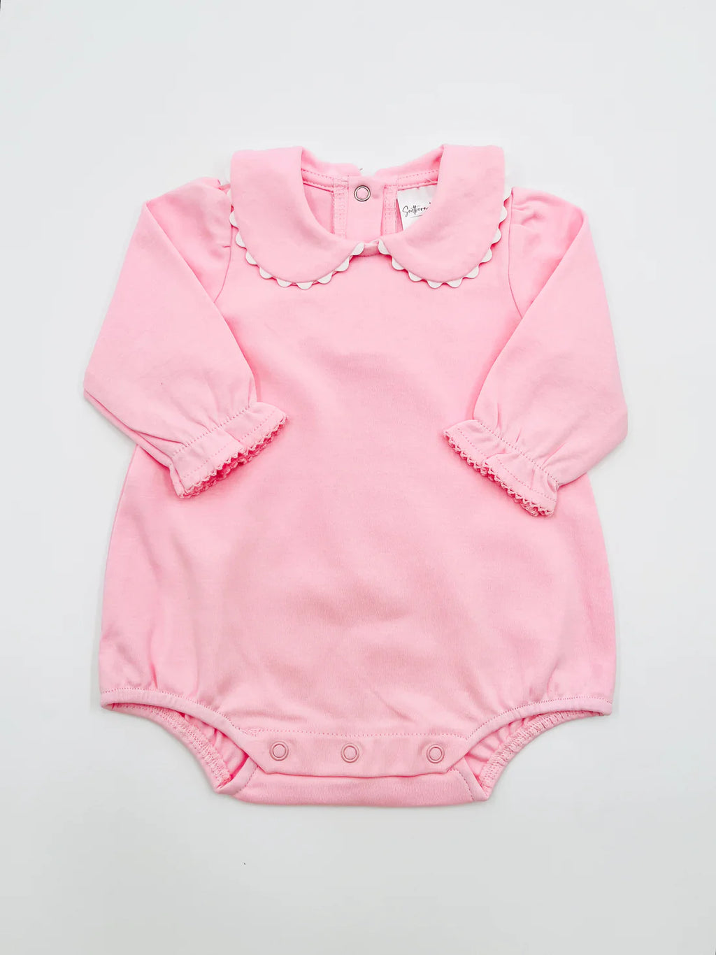 Girls: Scalloped Collared LS Bubble