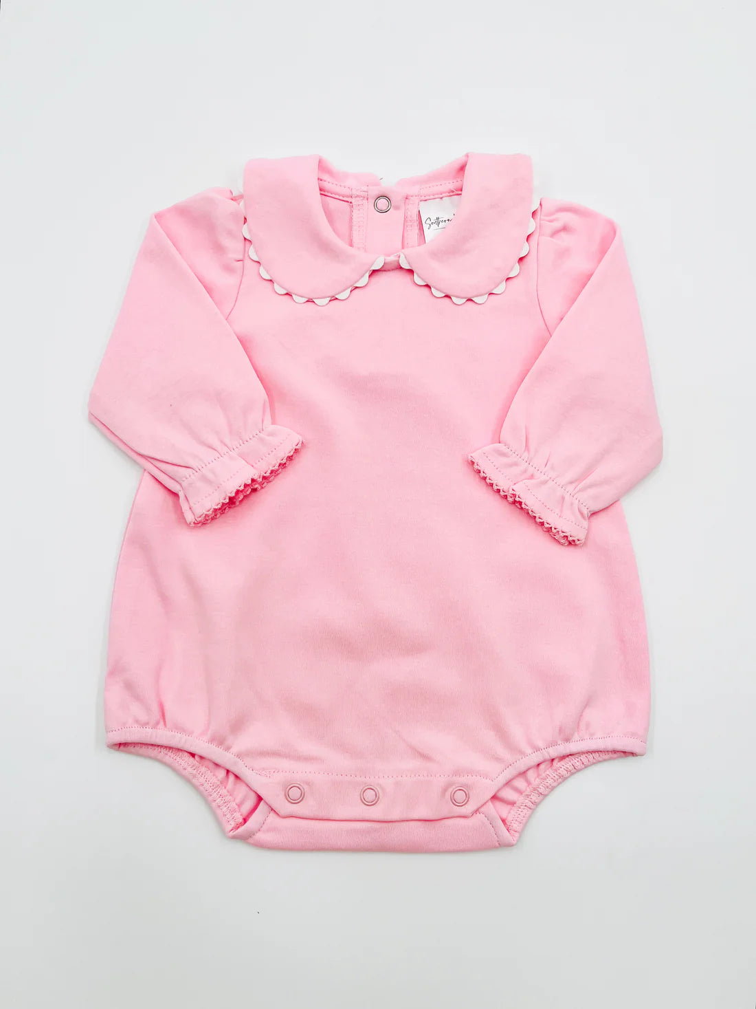 Girls: Scalloped Collared LS Bubble