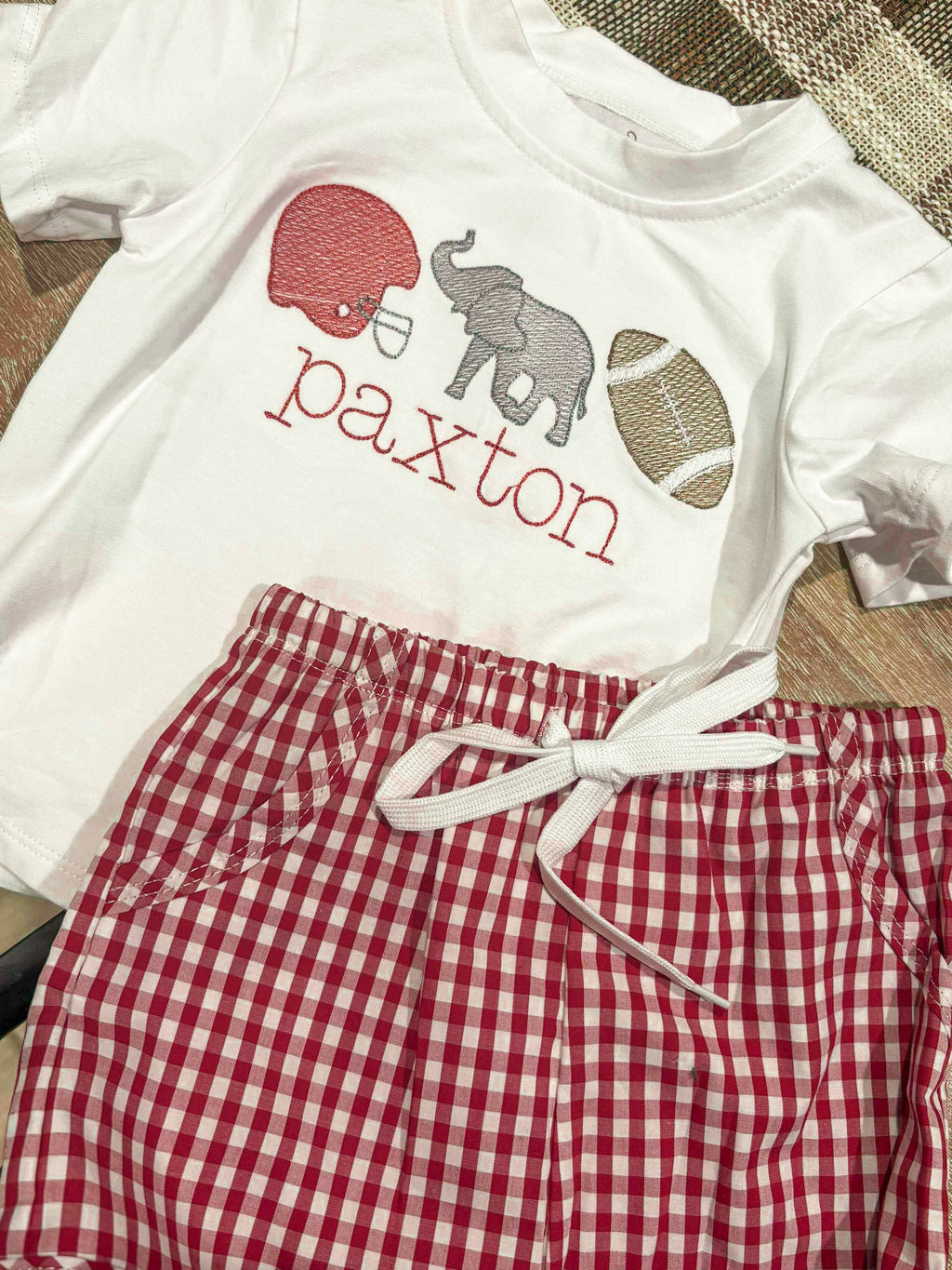 Boys Crimson Short Set