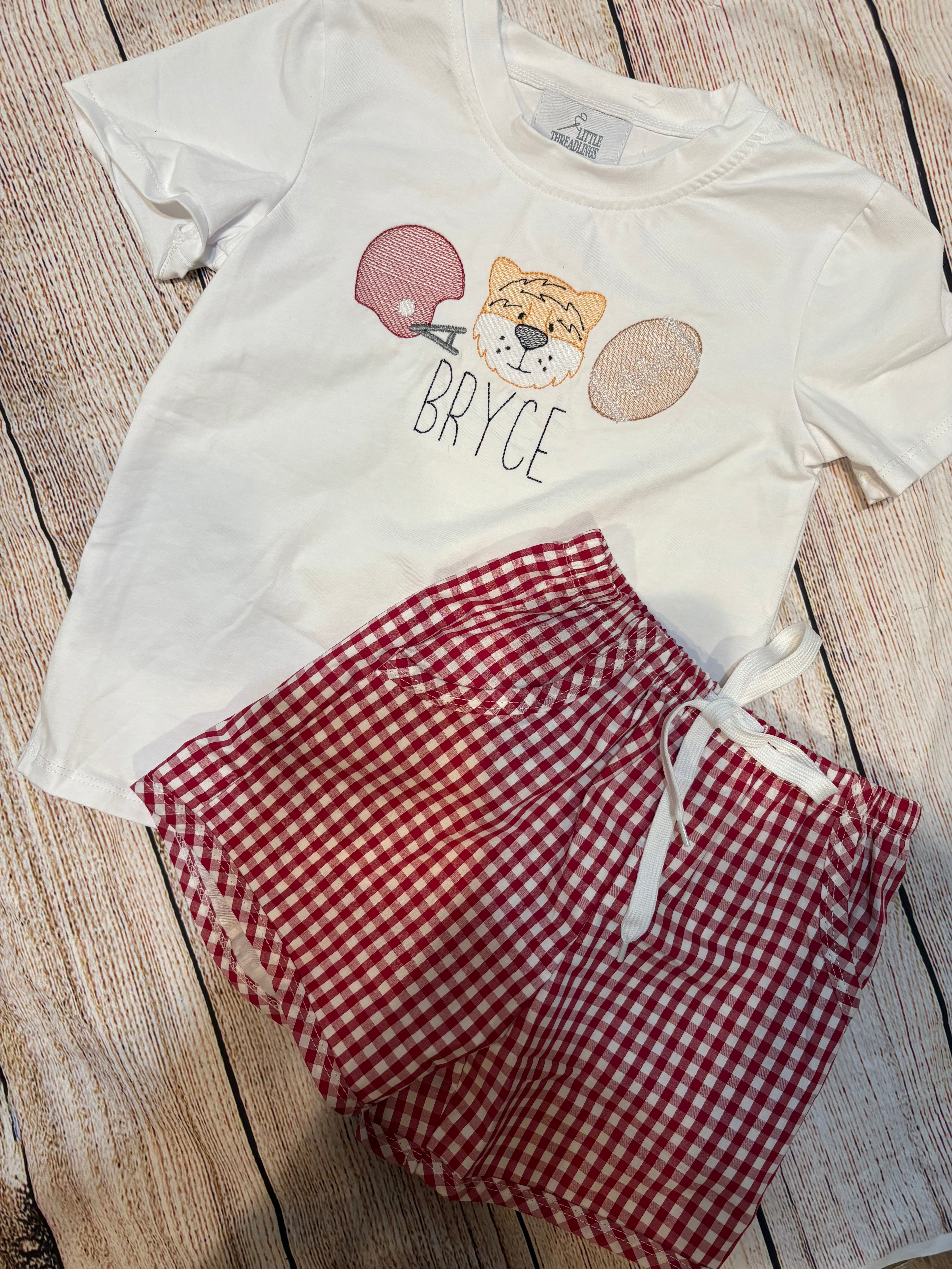 Boys Crimson Short Set