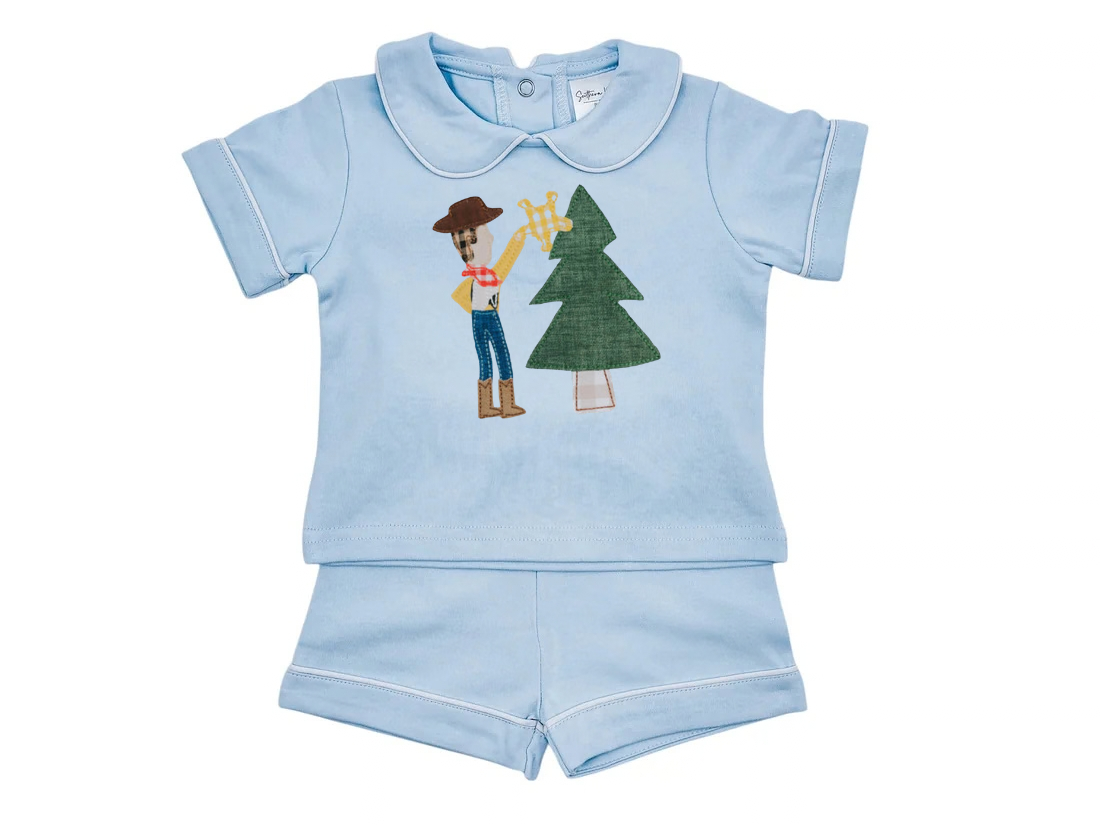 Cowboy & Cowgirl Christmas: Boys Collared Short Set