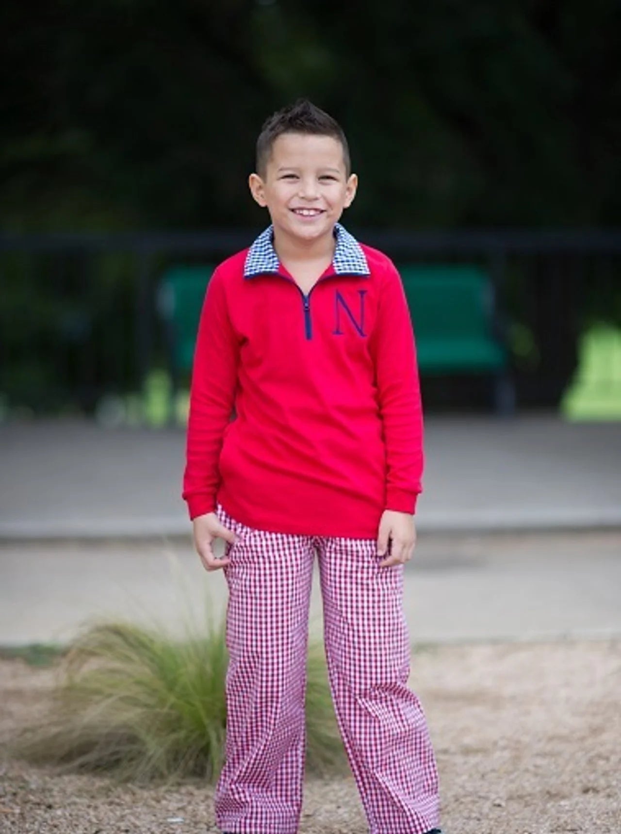 Boys Gingham Pants