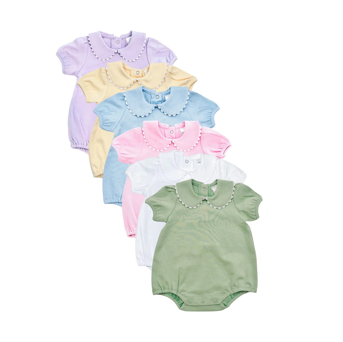 Cowboy & Cowgirl Christmas: Girls Short Sleeve Scalloped Collared Bubble
