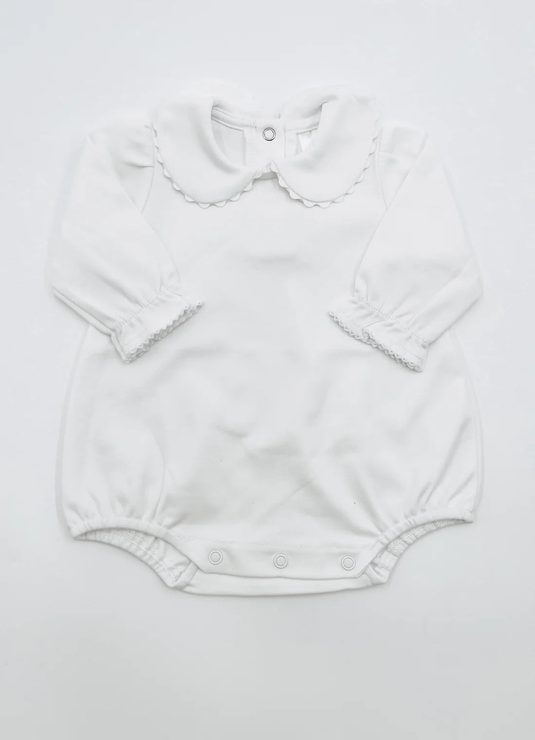 Girls: Scalloped Collared LS Bubble