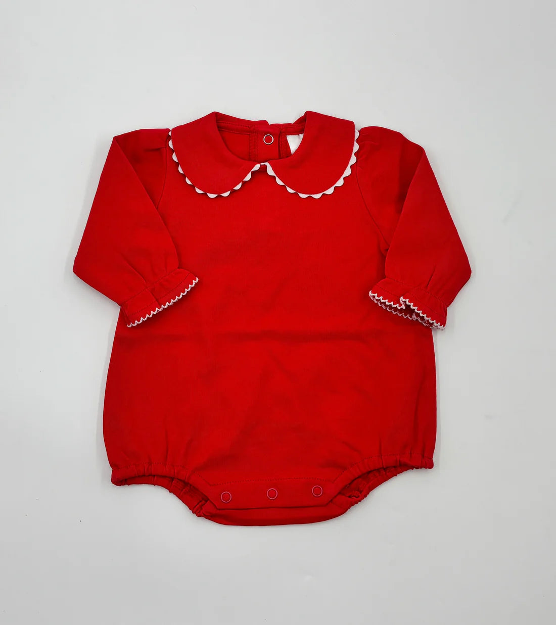Girls: Scalloped Collared LS Bubble