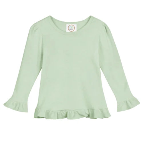 Cowboy & Cowgirl Christmas: Girls Long Sleeve T-Shirts (Ruffle)