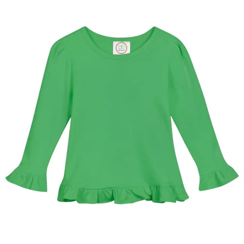 Cowboy & Cowgirl Christmas: Girls Long Sleeve T-Shirts (Ruffle)