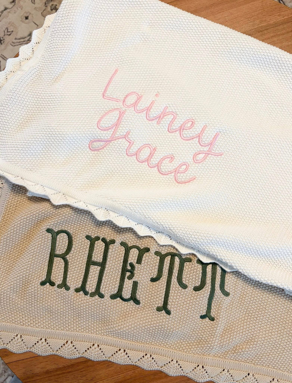 Scalloped Edge Knit Blanket
